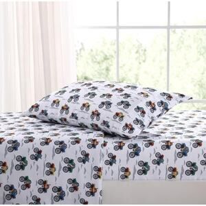Poppy & Fritz Kids, Queen Sheet Set Bedding Trucks 4 Piece